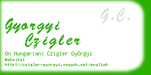 gyorgyi czigler business card