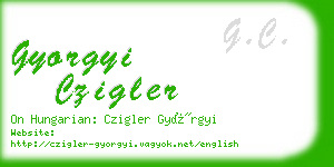 gyorgyi czigler business card